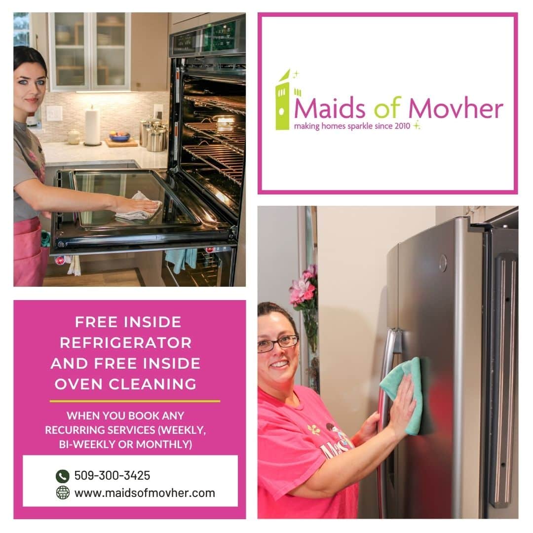 Free inside fridge and inside oven cleaning when you sign up for recurring services! 